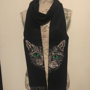 Gucci Mystic Cat Silk/Cashmere Scarf
